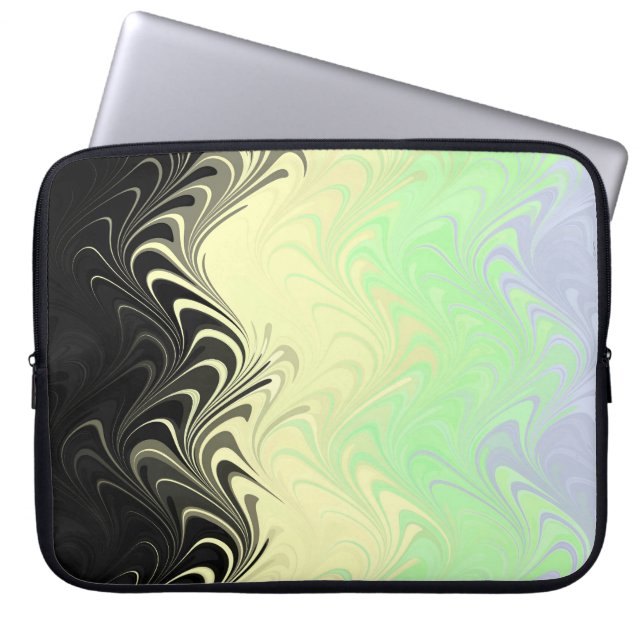 Boho Vågig Marmorerad Abstrakt Cassgender Pride Fl Laptop Fodral (Framsidan)