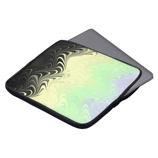 Boho Vågig Marmorerad Abstrakt Cassgender Pride Fl Laptop Fodral (Framsida topp)
