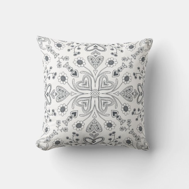 Boho Valentine Garden Kudde (Framsida)