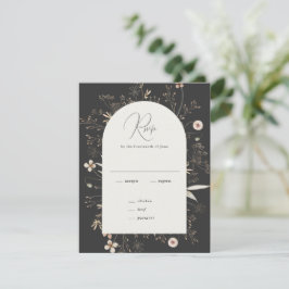 Boho valvildblommabryllop OSA kort