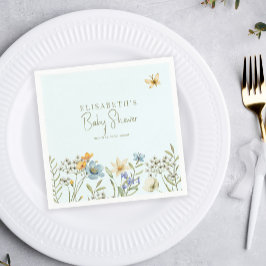 Boho vår blommigt personlig-babydusch pappersservett