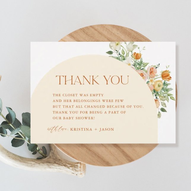 Boho Vår blommor Baby Shower Tack Cards (Skapare uppladdad)