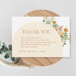 Boho Vår blommor Baby Shower Tack Cards Kort