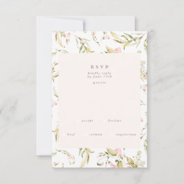 Boho Vår Botanical Big WildFlower Bröllop OSA Kort