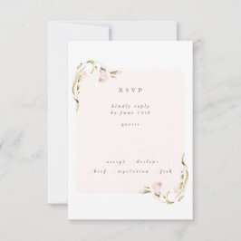 Boho Vår Botanical Corner WildFlower Bröllop OSA Kort