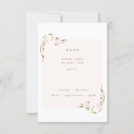 Boho Vår Botanical Corner WildFlower Bröllop OSA Kort