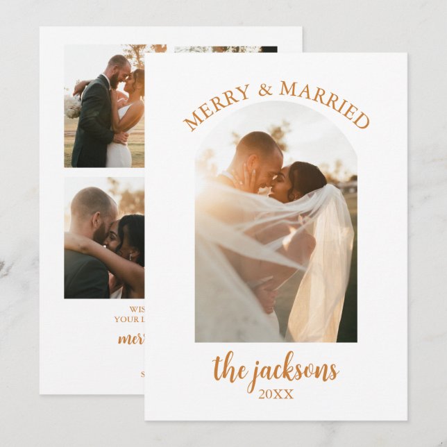 Boho Vår första nya jul-foto-Helgdag Inbjudningar (Fram/baksida)