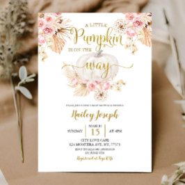 Boho Vår lilla Pumpkin Baby-duschinbjudan Inbjudningar