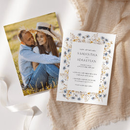 Boho Vår Wildblomma | Botaniskt Bröllop PHOTO Inbjudningar