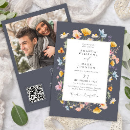 Boho Vår Wildblommor Botanical Garden Wedding Inbjudningar