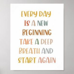 Boho varje dag är en ny början på Poster