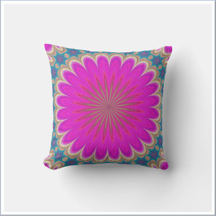 Boho varmröd mandala kudde