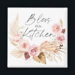 Boho vattencolor Blommigt Pampas Grass Kitchen Magnet<br><div class="desc">Boho vattencolor Blommigt Pampas Grass Kitchen magnet</div>