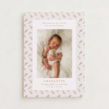 Boho, vattenfärg | baby-kort för födelseanmälan