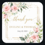 Boho vattenfärg  rosa ros bröllop fyrkantigt klistermärke<br><div class="desc">Planerar du en boho-chic bröllop eller händelse? Höj temat med Boho Watercolor Rosa ros Bröllop Square-märket. De här charmerande klistermärkena tillför speciella dag en aning vismisk elegans, perfekt för att försegla inbjudningar, dekorera favörer eller anpassa décor. Den mjuka nyansen och den känsliga utformningen ro skapar en romantisk och avslappnad atmosfär,...</div>
