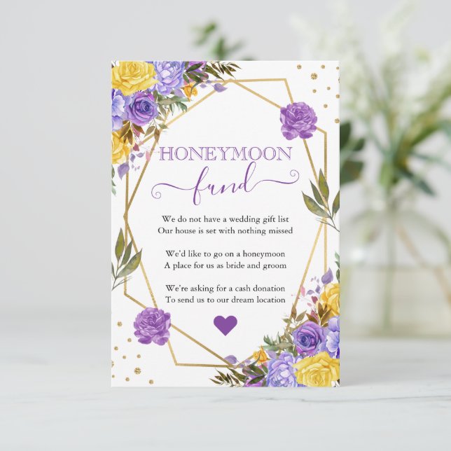 Boho-vattenfärg vårblommor smekmånadsfond tilläggskort (Stående Fram)