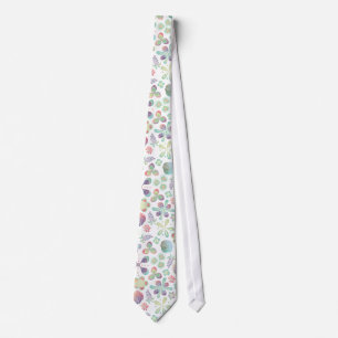 Boho vattenfärgblommigt slips