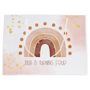 Boho vattenfärgsregnbåge Birthday