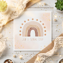 Boho vattenfärgsregnbåge Birthday