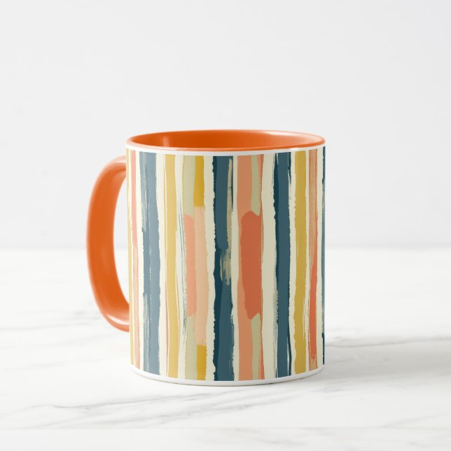 Boho Vertikal Randig Mugg (Framsida vänster)