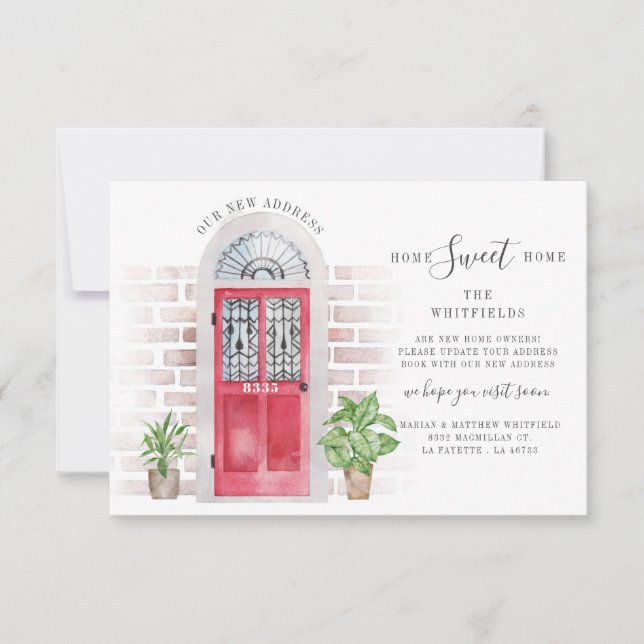 Boho Vi har flyttat Poted Plants Flytta Announceme (Framsida)