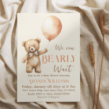Boho vi kan bearly Wait Beige Bear Baby Shower