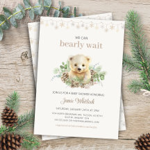 Boho vi kan bearly Wait Winter Baby Shower