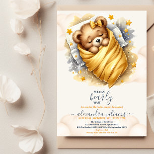 Boho vi kan bolla Baby Shower Inbjudningar