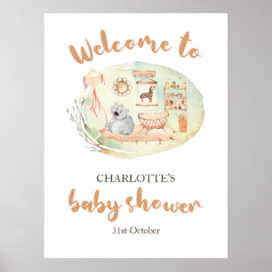 Boho Vi Kan Knappast Vänta Baby Shower Skumkort Poster