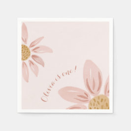 Boho Vild Daisy, Anpassningsbar 1:a födelsedagen P Pappersservett