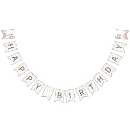 Boho vild en buntbanderoll för första födelsedag vimplar