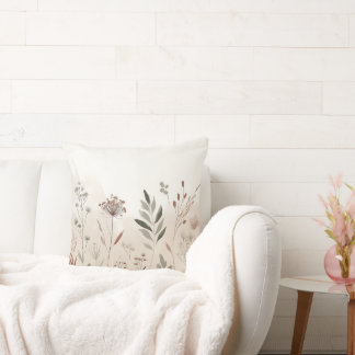 Boho Vild Flower | Desert Garden-Blommönstret Kudde