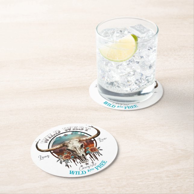 Boho Vild och Free Underlägg Papper Rund (Insitu)