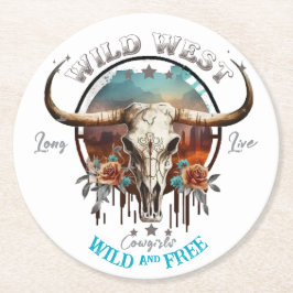 Boho Vild och Free Underlägg Papper Rund