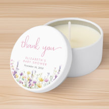 Boho Vilda Blommor Akvarell Babykalas Tackkort