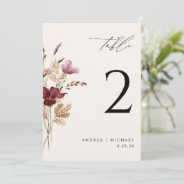 Boho Vilda Blommor Elegant Höstbröllop Inbjudningar