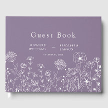 Boho Vilda Blommor Modernt Bröllop i Akvarellstil