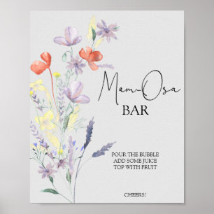 Boho vilda blommor \ Mom-osa bar Poster