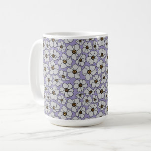 Boho vilda blommor på lavendel kaffemugg