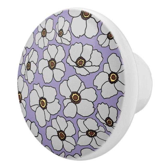 Boho vilda blommor på lavendelbakgrund  knopp (Höger)