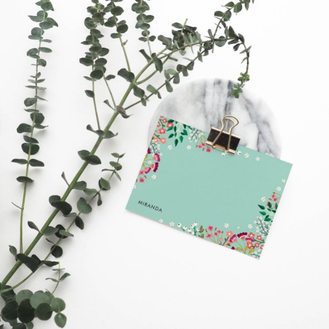 Boho vilda blommor post-it block (Skapare uppladdad)
