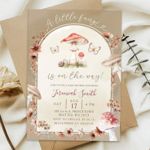 Boho vilda blommor svamp baby shower