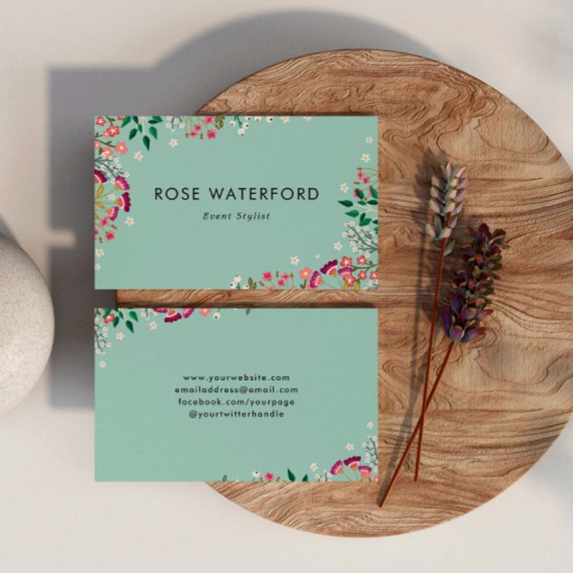 Boho vilda blommor visitkort (Skapare uppladdad)