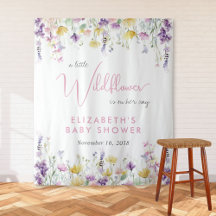 Boho Vildblomma Akvarell Baby Shower Välkommen