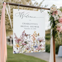 Boho Vildblomma Akvarell Blommig Bröllopsfest