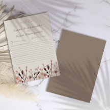 Boho Vildblomma Bröllop RSVP-kort