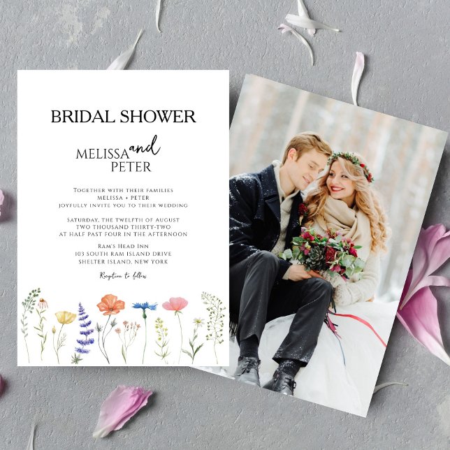 Boho vildblomma bröllopsdusch inbjudan (Skapare uppladdad)