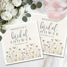 Boho Vildblomma Bröllopsdusch
