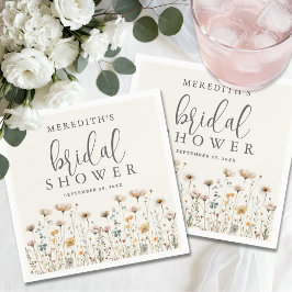 Boho Vildblomma Bröllopsdusch Pappersservett
