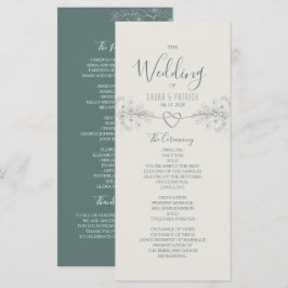 Boho Vildblomma Bröllopsprogram Program